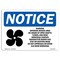 Signmission OSHA Notice Sign, 7" Height, Rigid Plastic, Warning Entering Mining Area Sign With Symbol, Landscape OS-NS-P-710-L-18913 - alternate 1